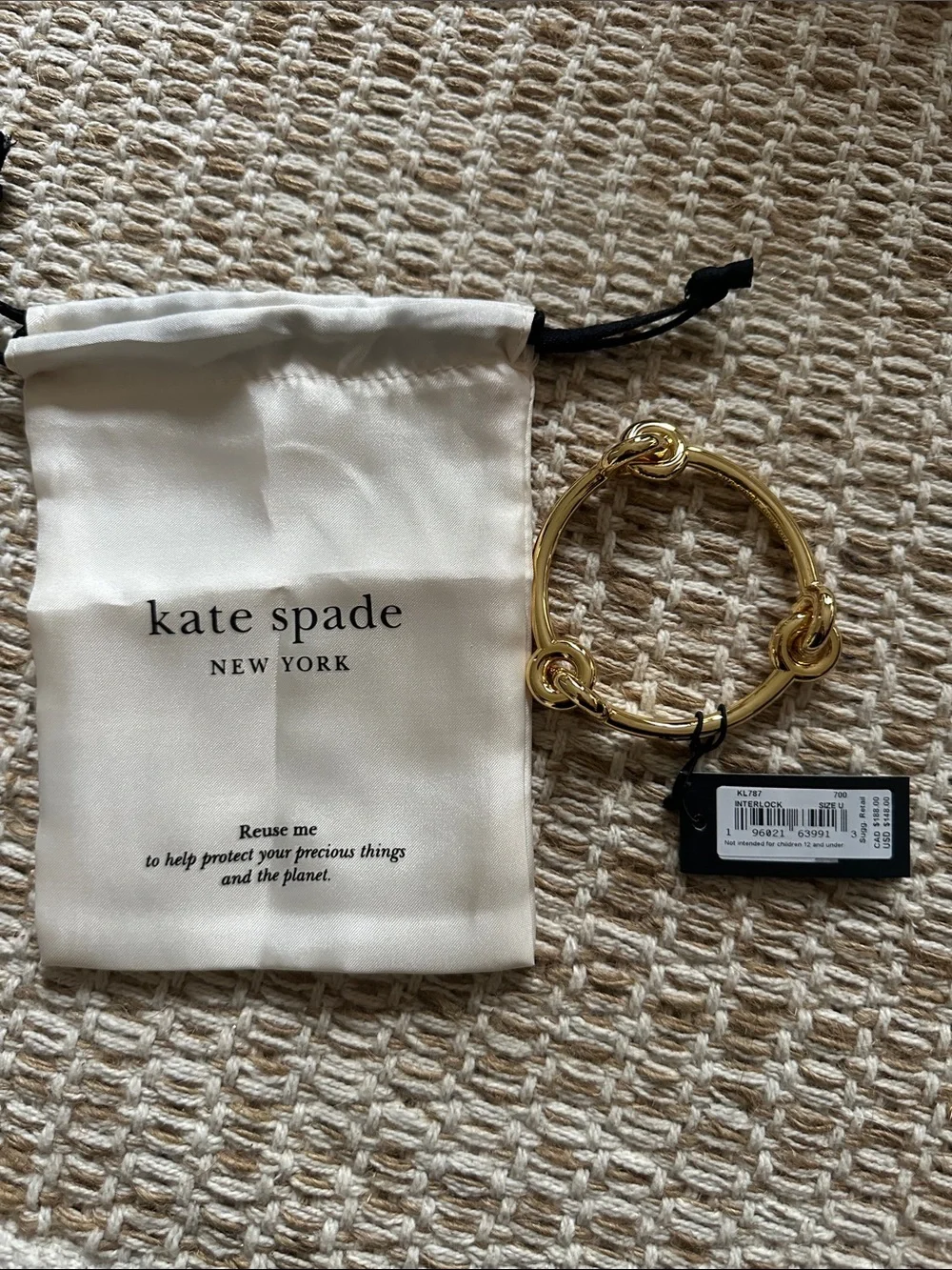 kate spade Gold Knot Link Bangle Bracelet